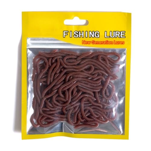1 Pack Fishing Lures Soft Worm Bait Lifelike Bass Trout Freshwater Saltwater Artificial Lure Fishing Tackle Kit - color: Red, size: 3.1 inch
