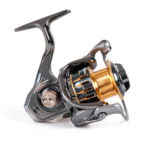 Spinning Fishing Reel for Freshwater Saltwater Fishing, Anti-Reverse with Front-Adjustable Drag - style: Gx1000 (13+1 Ball Bearings)