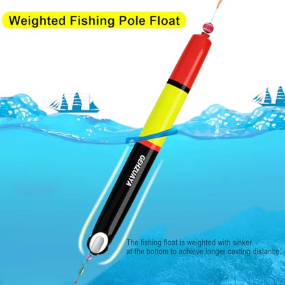 Fishing Bobbers Floats, Catfish Floats Weighted Float for Fishing, High Visibility Wood Bobber for Catfish Pike - size: 11.8IN-3PCS
