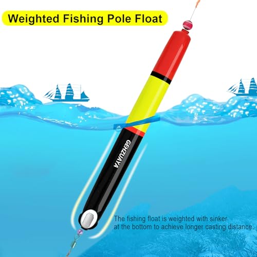 Fishing Bobbers Floats, Catfish Floats Weighted Float for Fishing, High Visibility Wood Bobber for Catfish Pike - size: 9.8IN-3PCS