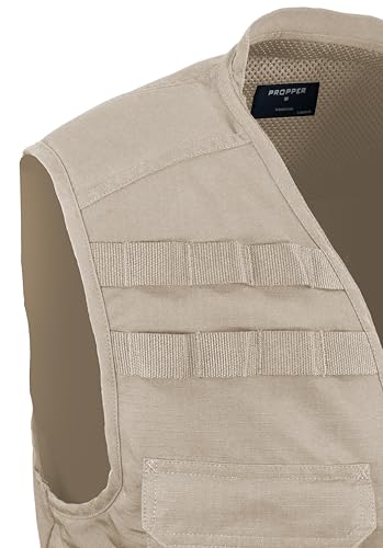 Edgetec Outdoor Utility Vest, Fishing, Hunting, Tactical Ripstop - color: Khaki, size: XX-Large