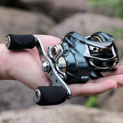 Sougayilang Baitcasting Fishing Reel, 11+1 Shielded Bearings, 18LB Carbon Fibre Drag, 7.0:1 Baitcsters,Magnetic Brake System Fishing Reel