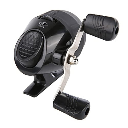 High Strength Spincast Fishing Reel,Easy to Use Push Button Casting Design,Instant Anti Reverse Clutch,Slingshot Outdoor Shooting Harpoon Dart Reel for Fishing Lovers,Beginners - color: Black