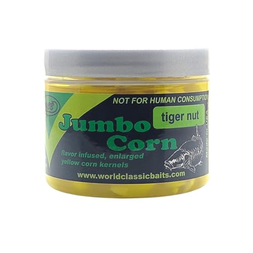 WCB Carp Baits - Flavored Jumbo Corn Bait - Ideal for Carp Fishing - style: Flavor: Tiger Nut