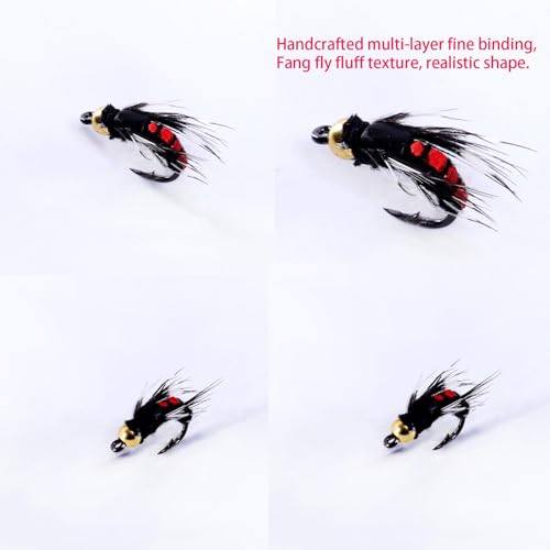 Fly Fishing Lures Kit Fishing Fly,Fly Fishing Kit Fly Fishing Lures,Handmade Lures Assortment Kit Artificial Bait Hooks for Bass Trout Salmon Fishing,Suitable for Freshwater and Saltwater - size: Bionic venomous fly