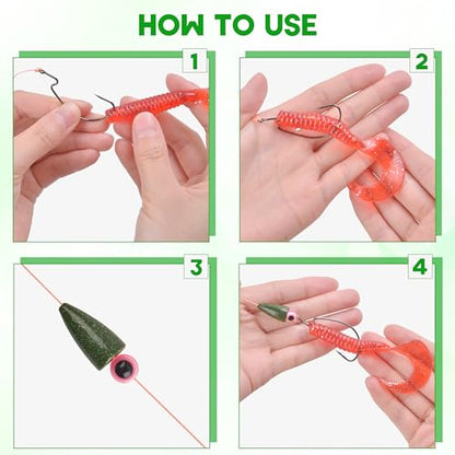 Bullet Fishing Sinker Weights, 40pcs Fishing Worm Weights Slip Sinkers Painted Sliding Fishing Weights for Bass Fishing Texas Rigs Saltwater Freshwater Tackle - size: 1/4oz-40pcs