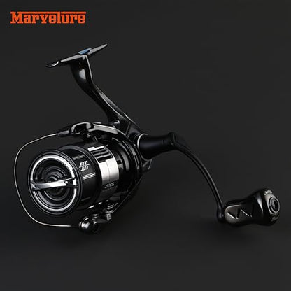 Mamba Series Power Handle 2.28'' (58 mm) with Titanium Knob Compatible for Shimano Stradic FL FM, Stella, Vanford, Vanquish, Twin Power, Nasci FC FD 1000-5000 Spinning Reels - color: Black