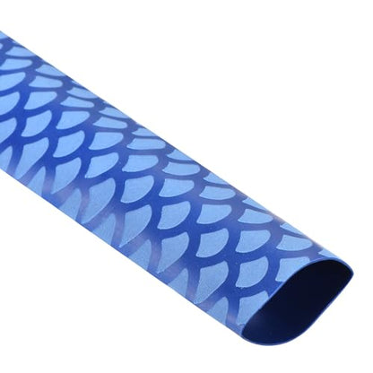 DMiotech Heat Shrink Sleeve Wrap Tubing x Tube Tubing for Fishing Rod Grips and Other Grips, Non Slip - Insulation - Waterproof 40'' Lengths, Dia 25mm Blue Scales - color: Blue Scales, size: Dia 25mm