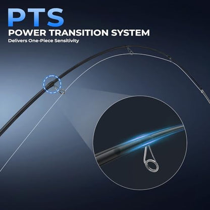 KastKing Megatron Titanium Telescopic Casting & Spinning Fishing Rods, IM7 Graphite Travel Rod with Titanium Solid Tip, Power Transition System, for Freshwater and Inshore Fishing - size: 7'0''- M- Fast, style: Spin