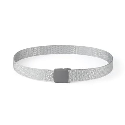 Mile High Life | Nylon Web Belt | Outdoor Military Belt | TSA Safe Buckle Plastic/Metal - color: Gray 530 Cross