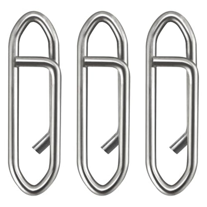 Dr.Fish Fishing Speed Clips Power Quick Clips for Fishing Lures Quick Change Stainless Steel Lure Snaps Saltwater Freshwater Crankbait Tackle Snaps - color: S-50LB-0.6", size: 100 Pack