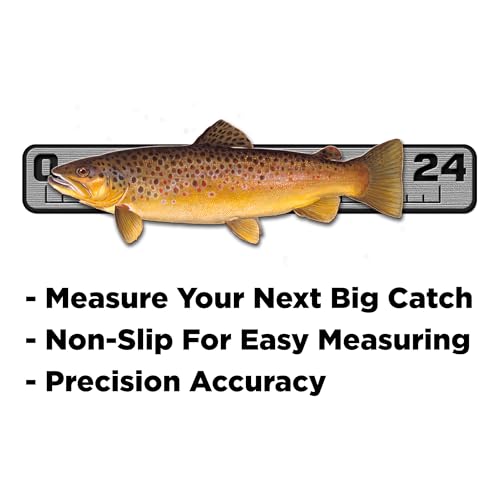 USATuff SeaDek EVA Foam Fish Measuring Ruler for Boat, Fishing, Kayak | Adhesive Backing Peel & Stick - 24" StormGray-Black - color: StormGray-Black, style: 24 inch