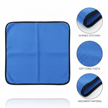 Polyester Cleaning Cloth, Absorbent Towel for Fishing Gear and Hands, 11.8 x 11.8 Inches - color: Blue