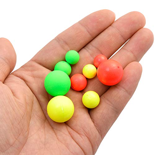 Dr.Fish 30 Pack Fishing Rig Float Pompano Floats Foam Floats for Surf Fishing Live Bait Rig Bottom Rig Walleye Crawler Harness - color: Chartreuse, size: 3/5" (15mm)