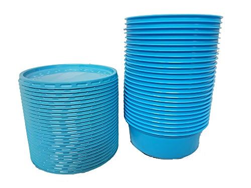 12 oz. Blue Plastic Bait Cup with Vented Lid. 500 Count