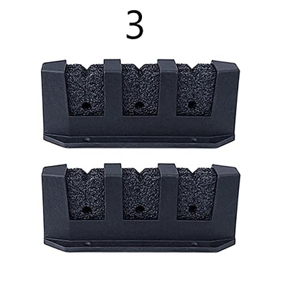 Horizontal 3/4/6 Rod Storage Rack Fishing Pole Holder Wall Mount Stand Foam Inserts with Screw for Garage Carp Accessory, Black - size: 3 holes