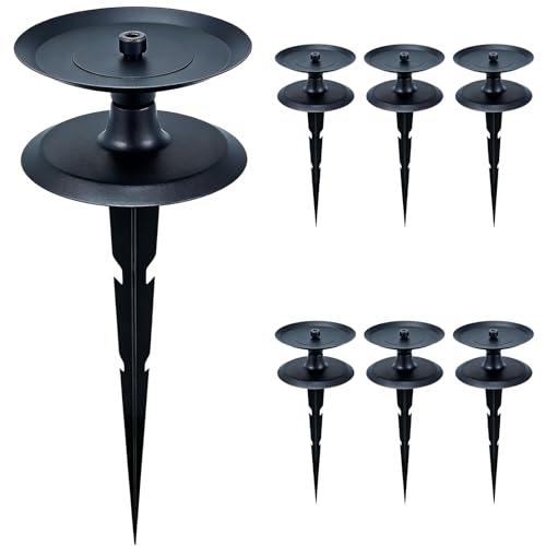 JMBay 6 PCS Garden Hose Guide Spike, Heavy Duty Pure Metal Hose Guide Stake, Hose Guides for Garden Decorative, Rustproof Coated Garden Hose Stake for Yard Lawn, Hose Roller Guide - color: 6PCS