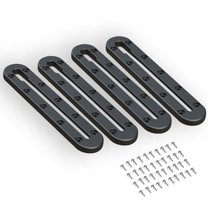 Kayak Track Rail - Low Profile Design for Fishing Rod,Cup Holders and Paddle Holders | High-Strength Nylon & Stainless Steel 304 | Kayak Accessories Mount Track & Rail System for Kayak - style: 9inch,4pcs