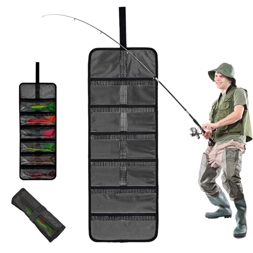 Fishing Tackle Bag Pouch Portable Foldable Waterproof | Trolling Lure Tackle Box Storage Gear for Anglers, Beginners, Enthusiasts, Kayak, Husband, Angler, Beginner, Enthusiast,