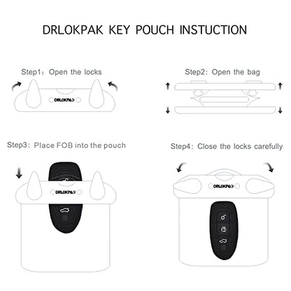 DRLOKPAK Submersible Waterproof Wallet Surf Dry Car Key FOB Case Bag 2Pack Waterproof Pouch Holder For Key Credit Door Ship Card Cash ID Driver Fishing Hunting License(Clear＋Clear - color: Clear+Clear
