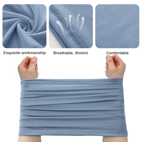 Geyoga Summer UV Protection Cooling Neck Gaiter | Sunscreen Breathable Face Scarf Bandana Mask Neck Gaiter for Outdoor Fishing Hiking Camping - color: Blue‑gray