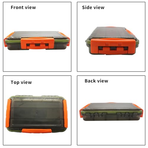 Durability Fishing Tackle Box with Triples Side Lock Large Capacity Lures Tackle Box for Secure Baits Storage - style: Large White