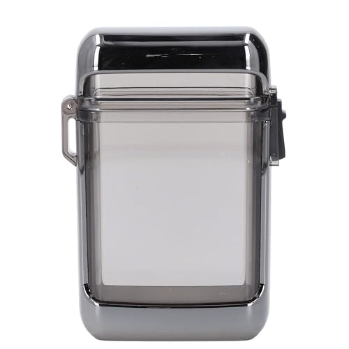 Pocket Case, Transparent Sealing Multifunctional Badge Holder Case with Lanyard for ID Cards Keys, Airtight Plastic Box for Swimming Beach (Black) - color: Black