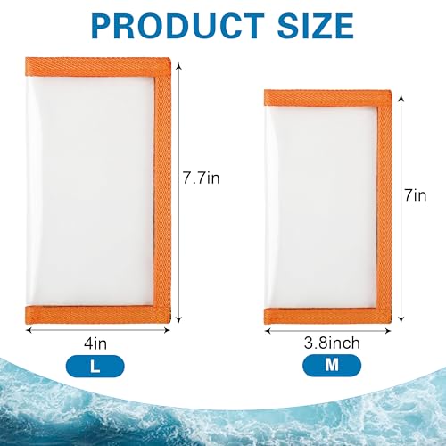 OROOTL Fishing Lure Wraps Hook Covers, 5/12 Packs Fishing Lure Covers for Rod Durable Clear PVC Treble Hook Cover Bait Storage Protector Keep Safe from Sharp Hooks - style: Orange-l(4"x7.7")-5pcs
