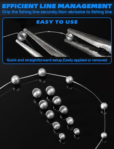 BLUEWING 100pcs/200pcs Split Shot Weight Fishing Sinker Removable Lead Pinch Weight Kit for Freshwater & Saltwater (1/64oz 1/32oz 1/20oz 1/16oz 1/12oz Mixed) - style: Model A(100pcs)