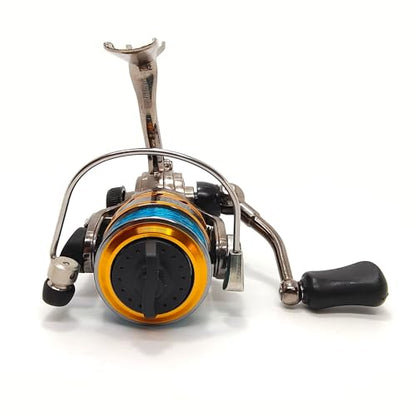 Mini 100 Small Metal Spinning Wheel Aluminum Fishing Reel with Metal Spool for Freshwater and All Season Fishing