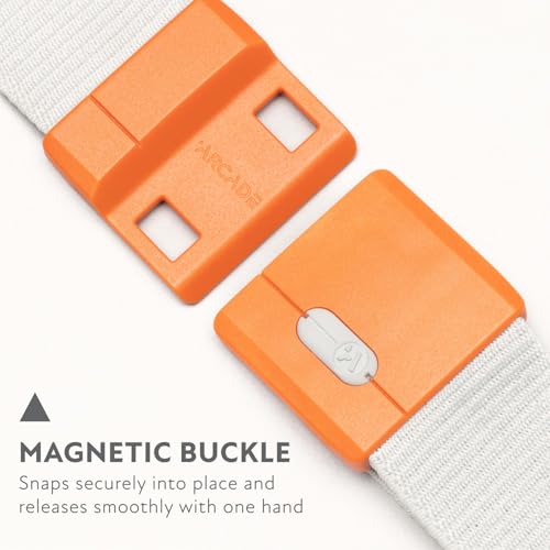 Arcade Belts Adventure Mag Unisex Belt: Heavy Duty Stretch, Metal Free Buckle - color: Polar Mag - Glacial/Flame