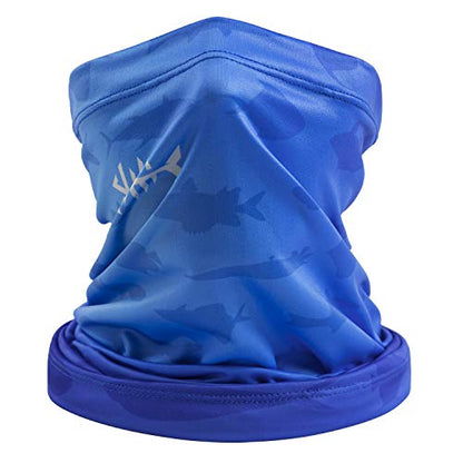 BASSDASH UPF 50+ UV Sun Protection Neck Gaiter Fishing Mask Hunting Kayaking Hiking Cycling Ski Sports - color: Gradient Blue