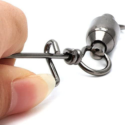 Dr.Fish Fishing Snap Swivels Ball Bearing Swivels Fishing Tackle Saltwater & Freshwater Coast-Lock Lure Snap Clips Terminal Tackle Line Leader Connector Accessories - size: #3-78LB(1.5")