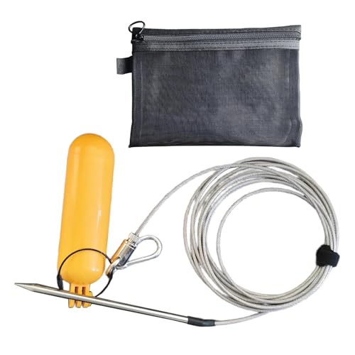 Corrosion-Resistant Fish Needle Hook Stringer, Stainless Steel Spear Fishing Cable & Float for Live Fishes Holder Accessories Saltwater Fishing Accessories - size: 2 meters