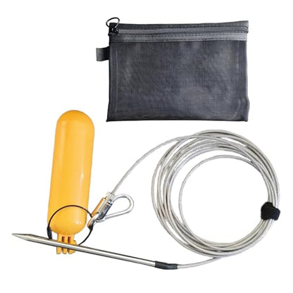 Corrosion-Resistant Fish Needle Hook Stringer, Stainless Steel Spear Fishing Cable & Float for Live Fishes Holder Accessories Saltwater Fishing Accessories - size: 2 meters