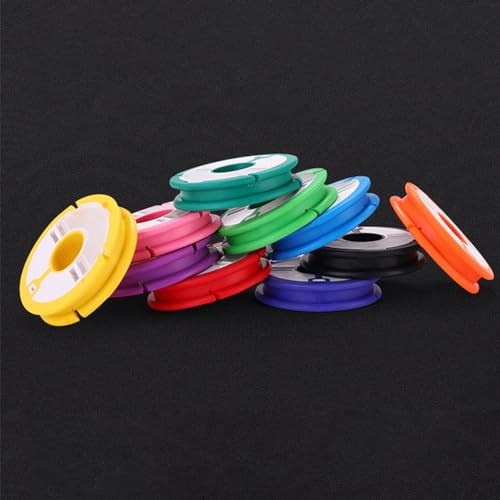 Happyyami Fishing Line Storage Box Spool Holder Portable Fishing Wheel Organizer Fishing Hook Holder Silicone Holder Fishing Tools Fishing Leader Storage Reel Fishing Supplies Abs
