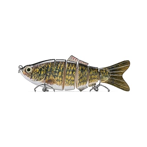 Large Multi Jointed Fishing Lures Bait,Big Giant Fishing Bass Lures,Crankbaits Swimbaits with Treble Hook - color: A2-7.87",4oz