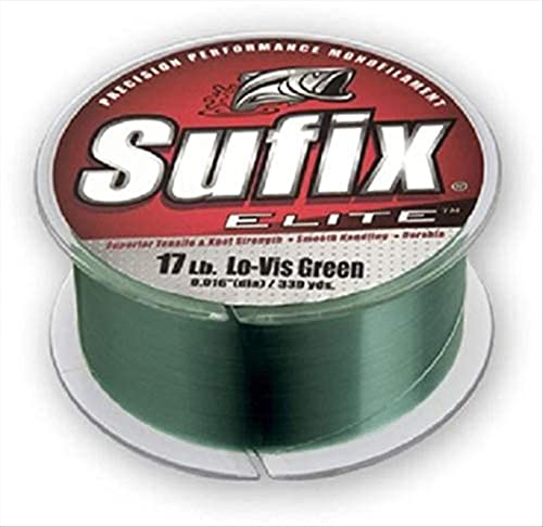 Sufix Elite 12 lb Fishing Line (330 YD Spool) - color: Low Vis Green