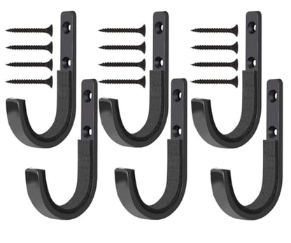 Metal Gun Rack Storage Rifles Shotgun Hooks Wall Mount Hangers for Any Rifles Shotguns Archery Bow with Soft Padding and Heavy Duty Steel… - color: 6Pack Black
