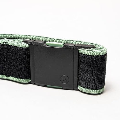 Arcade Belts A2 Unisex Adventure Belt: Heavy Duty Stretch, Metal Free Buckle - color: Atlas - Black/Mint, size: Standard (Up to 40"); 1.5" Wide