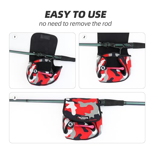 RUNCL Spinning Reel Bag – Protective Storage Pouch for Baitcasting Reels & Spinning Reels, Lightweight & Durable, Ideal for Freshwater & Saltwater Fishing Trips (Camouflage) - color: S-Camouflage