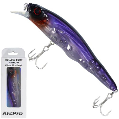 Topwater Fishing Lures -Hard Swimbait,3 8/9in 1/2oz Floating Lure with Hollow Cavity for Scent Attractant, for Bass,Pike,Trout,Freshwater & Saltwater - color: Notropis Chrosomus