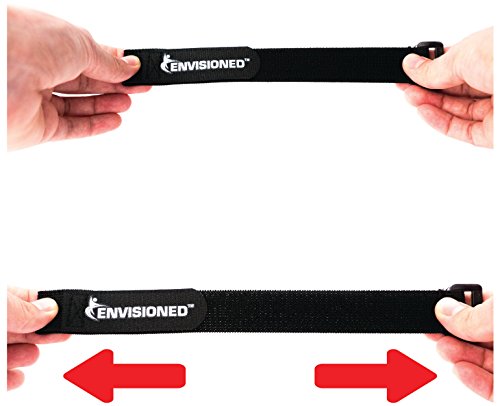 Elastic Reusable Cinch Straps 2" x 12" - 6 Pack Multipurpose Quality Hook and Loop Securing Straps - size: 2" x 12"