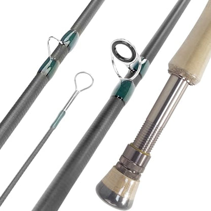 Aventik Troutflow Fly Fishing Rod, 9FT 5wt 8wt, Japan Toray 46T Carbon Fiber Fast Action 4-Piece Fly Rod with Travel Tube, Portable Performance Rod for Trout Bass - size: 9'0'' LW8, style: Rod With Extra Tip