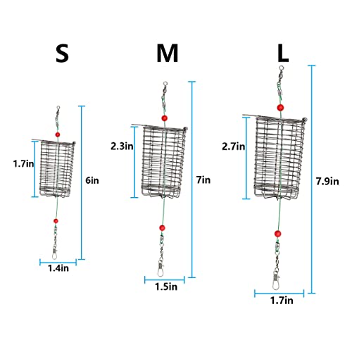 10pcs Fishing Bait Trap Cage Feeder, Baits Cage Basket Holder Coarse Lure Feeder Fishing Tackle Kit - size: X-Large - 10 pcs, style: A Style Bait Trap