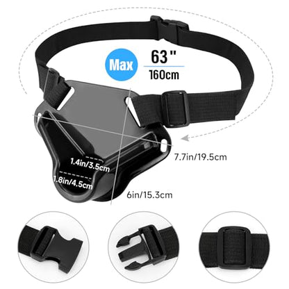 SANLIKE 2PCS Adjustable Fishing Fighting Belt ABS Rod Waist Support Tackle | Soft EVA cushion eases belly pressure, quick adjust waist strap, deep rod slot, bonus metal clip for small tackle storage - color: Black Fishing Belt-- 2pcs