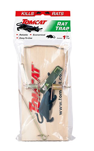 Tomcat Wooden Rat Traps - Disposable Non-Chemical Rat Trap for Homes, Garages and Basements, Single Pack - size: 1-Pack, style: Rat Trap