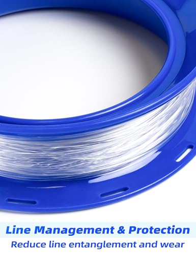 BLUEWING Fishing Yoyo Spool Cuban Hand Reel Yo-yo Spooler for Line and Leader Storage Fishing Coiling Plate - color: Blue 7in
