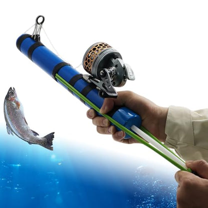 SUFFUSE Fishing Rod, Portable Catapult Lure Fishing Tools, Saltwater and Freshwater Great Gear for Traveling - color: Package B