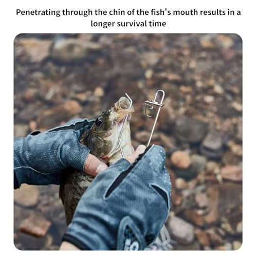 Live Fish Holder Stringer with Stainless Steel Chain and Reel Tackle Fishing Holder Buckle Set with Reel - color: 5 buckles, size: 7m